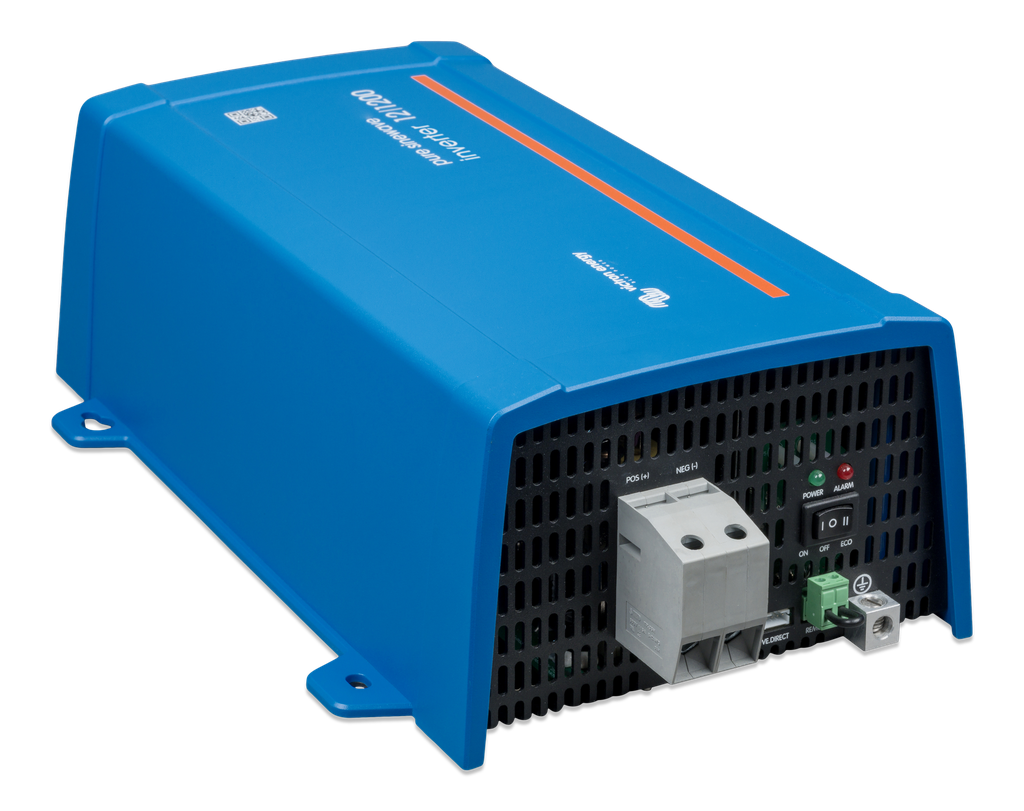 Inverter 12V 1200VA 120V VE.Direct NEMA GFCI (left) 