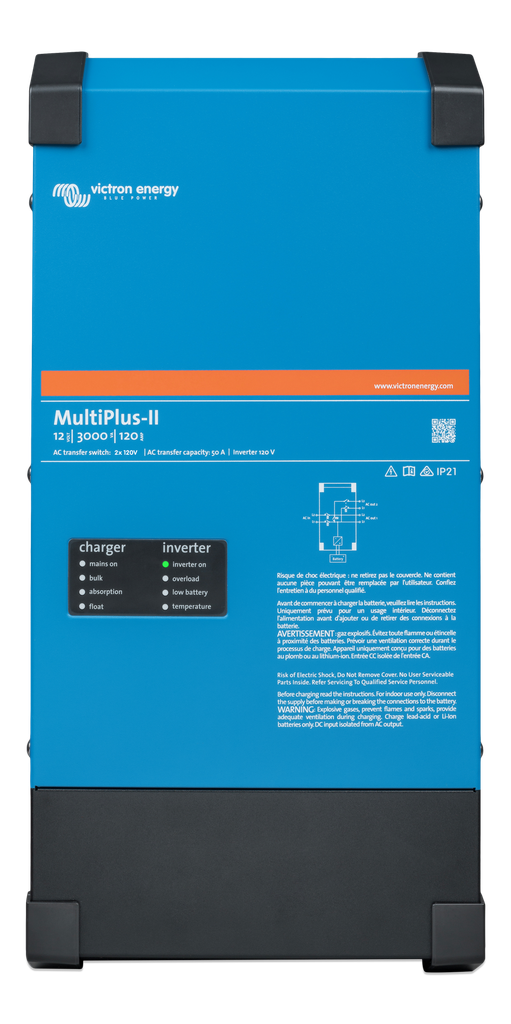 MultiPlus-II 12V 3kVA 120-50 2x120V (front)