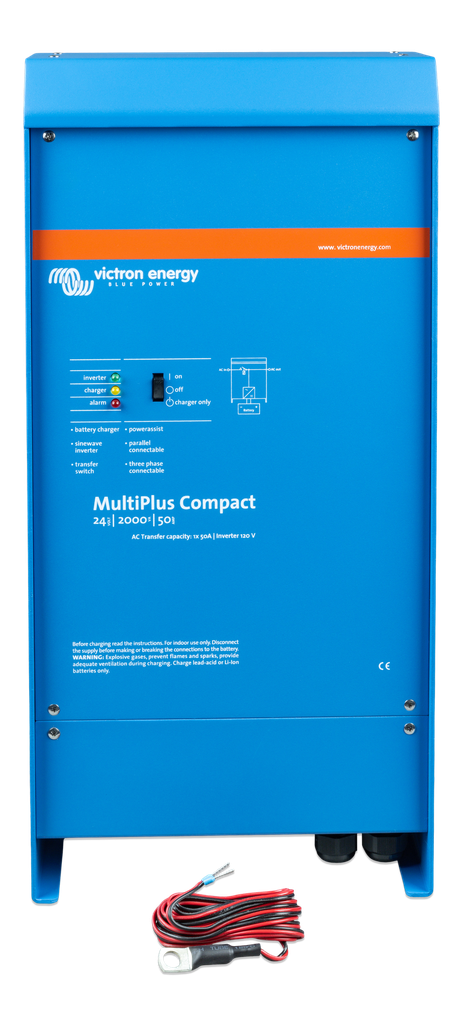 MultiPlus Compact 24V 2000VA 50A 50A 120V VE-Bus  (front + acc) 