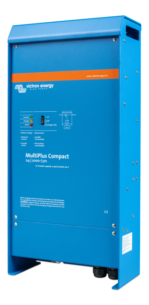 MultiPlus Compact 24V 2000VA 50A 50A 120V VE-Bus  (left) 