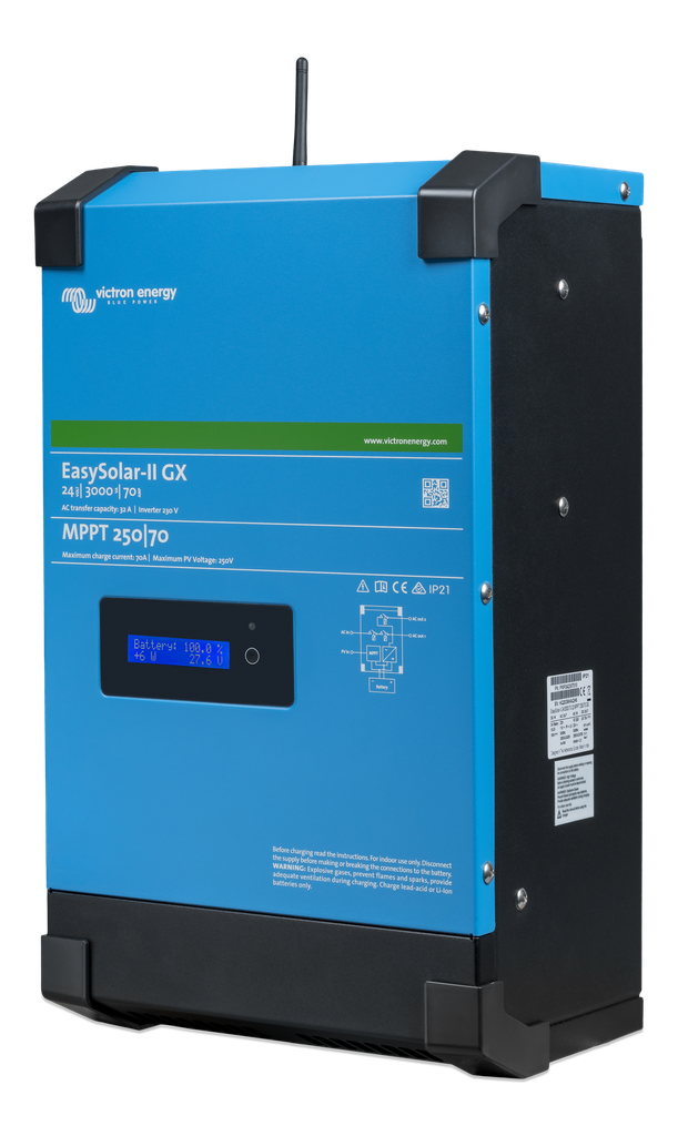 EasySolar-II GX 24V 3000VA (right) 