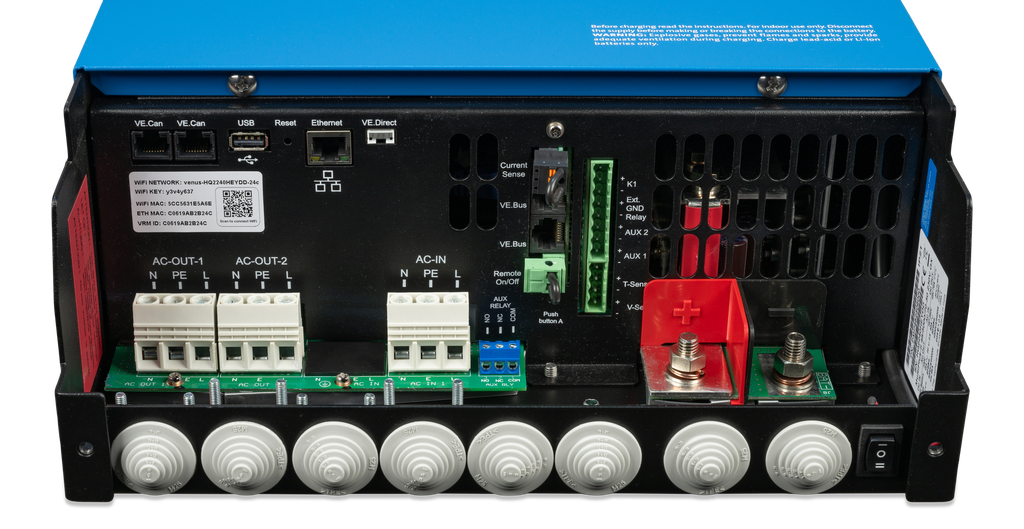 MultiPlus-II 48V 5kVA 50-70 230V GX (connections) 