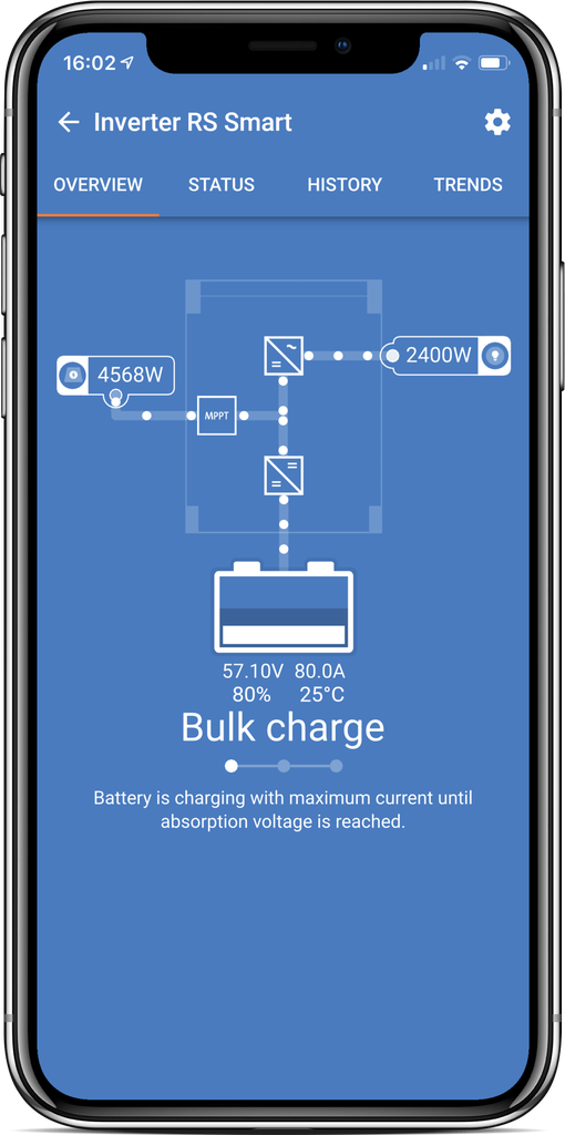 Inverter RS 48V/6000VA Smart (VictronConnect overview) 