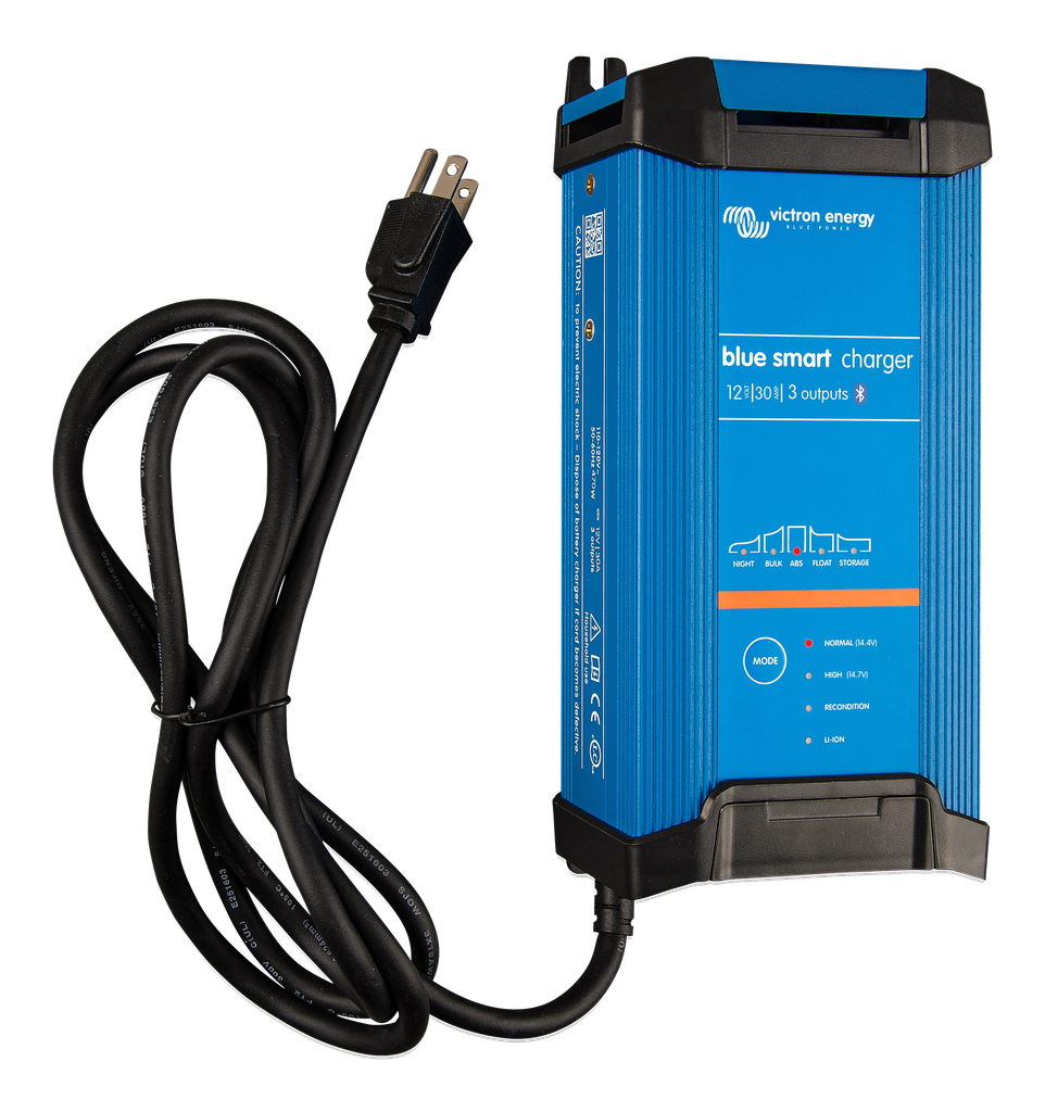 Blue Smart IP22 Charger 12V 30A (3) 120V (left)