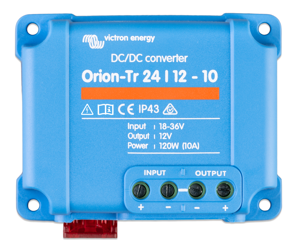 Orion-Tr 24/12-10 (120W) DC-DC converter (top) 
