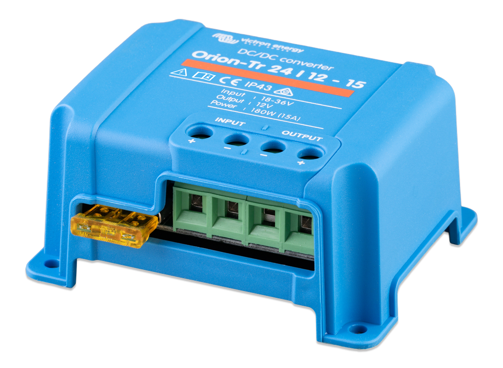 Orion-Tr 24/12-15 (180W) DC-DC converter (left) 