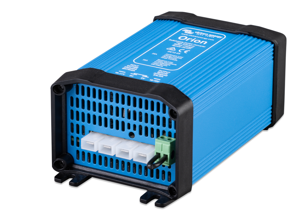 Orion 24/12-25A DC-DC converter IP20 (left) 