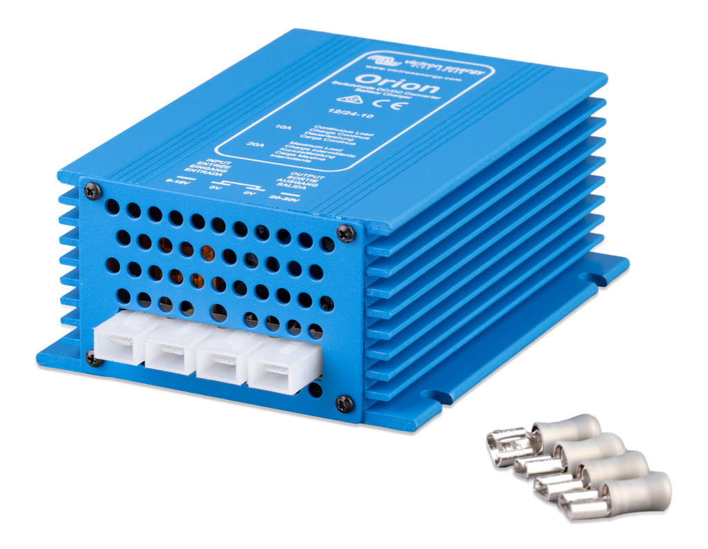 Orion 12/24-10 DC-DC converter IP20 (left) 