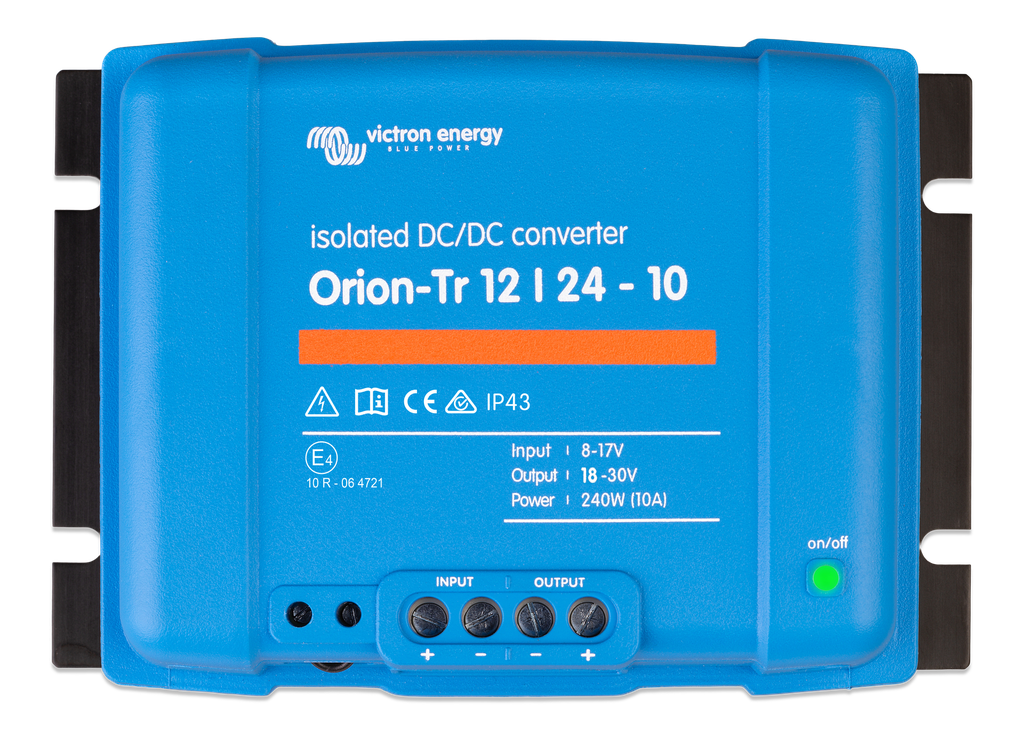 Orion-Tr 12/24-10A (240W) Isolated DC-DC converter (top) 