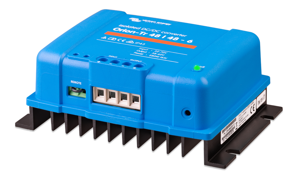 Orion-Tr 48/48-6A (280W) Isolated DC-DC converter (left) 