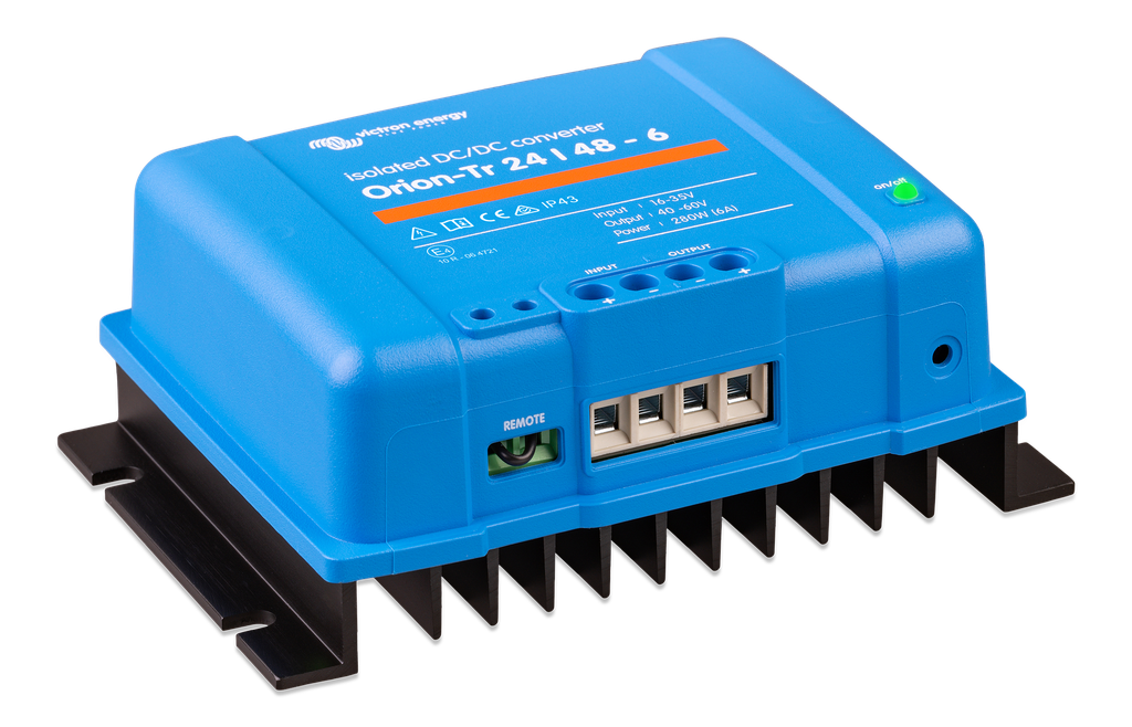 Orion-Tr 24/48-6A (280W) Isolated DC-DC converter (right) 