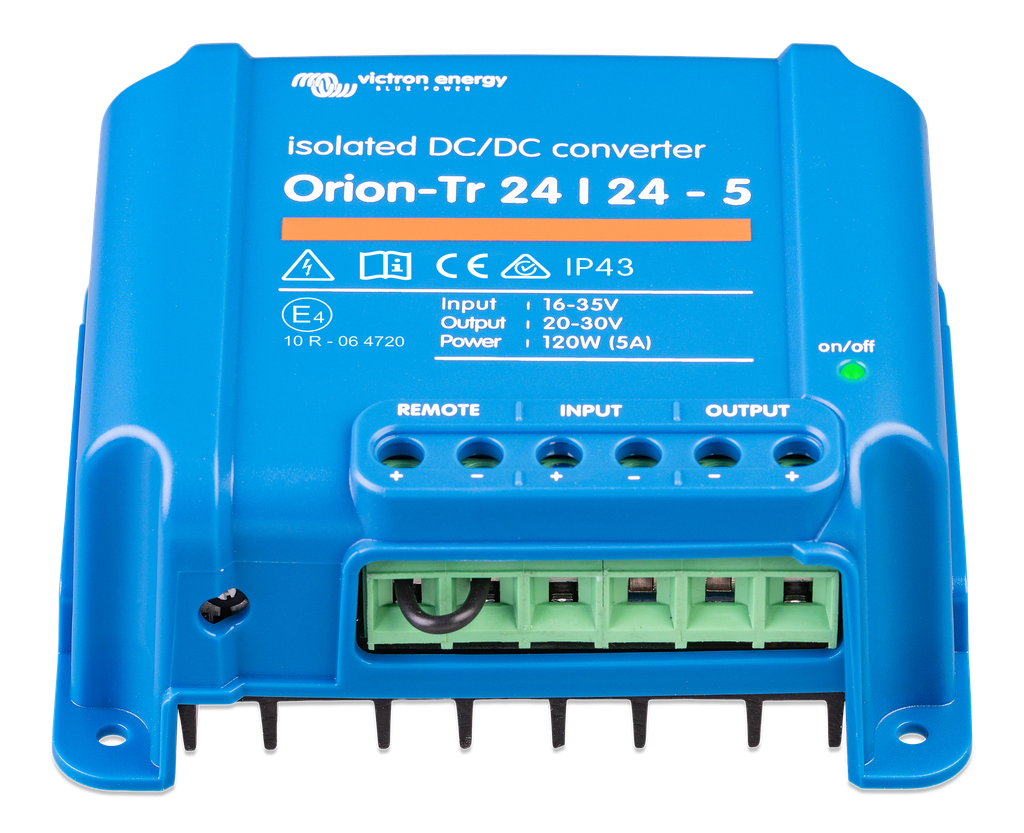 Orion-Tr 24/24-5A (120W) Isolated DC-DC converter (front) 