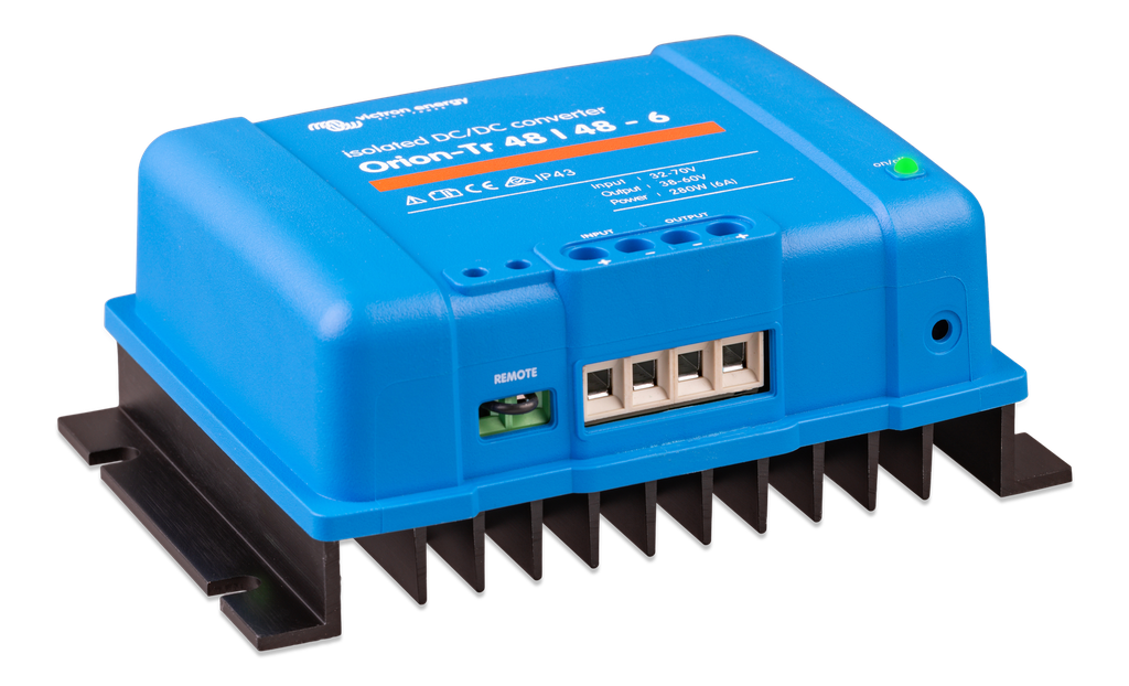 Orion-Tr 48/48-6A (280W) Isolated DC-DC converter (right) 