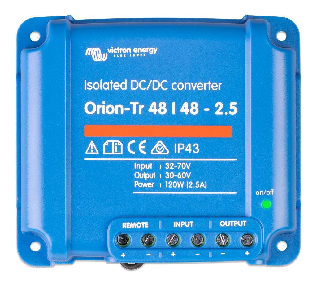 Orion-Tr 48/48-2,5A (120W) Isolated DC-DC converter (top) 
