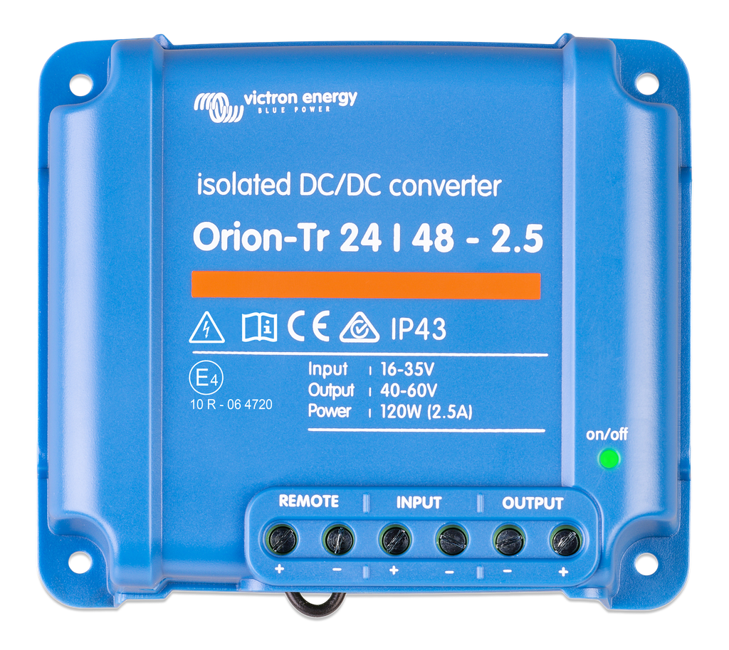 Orion-Tr 24/48-2,5A (120W) Isolated DC-DC converter (top) 