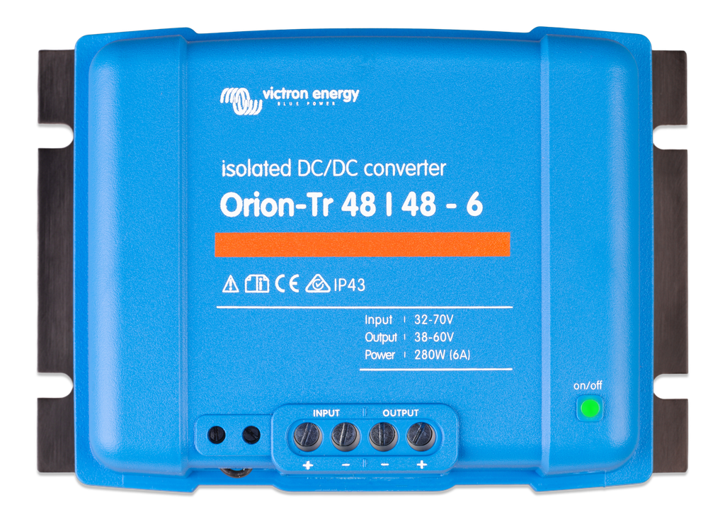 Orion-Tr 48/48-6A (280W) Isolated DC-DC converter (top) 