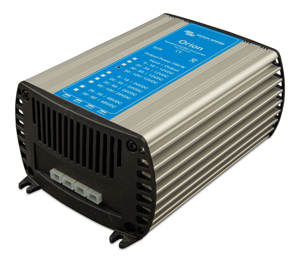 Orion 11012-30A (360W) Isolated DC-DC converter (left)