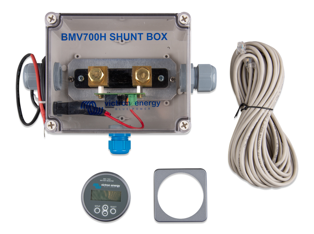 BMV-700H with Shunt box cable and bezel (top)