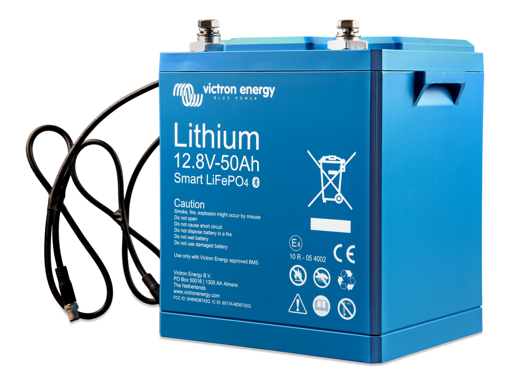 LiFePO4 Battery 12,8V 50Ah Smart (left) 