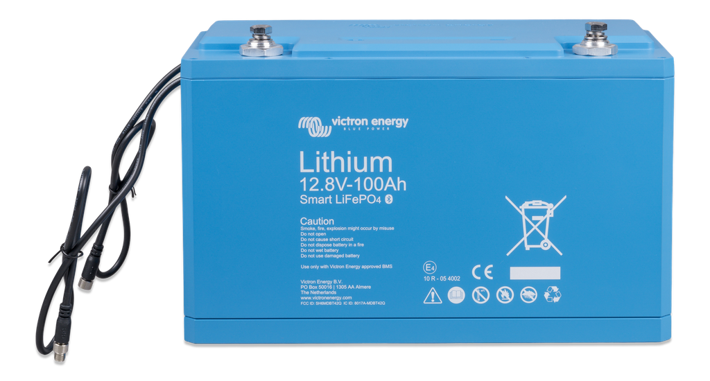 LiFePO4 Battery 12,8V 100Ah Smart (front-angle) 