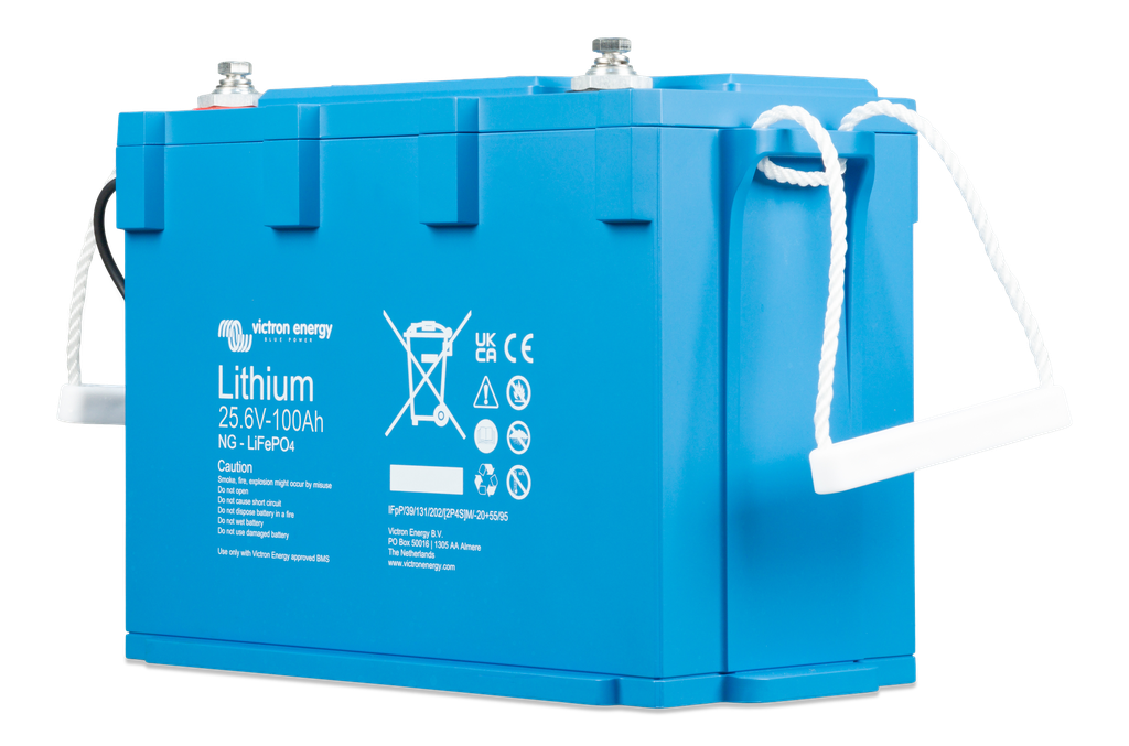 LiFePO4 Battery 25.6V 100Ah NG (left) 