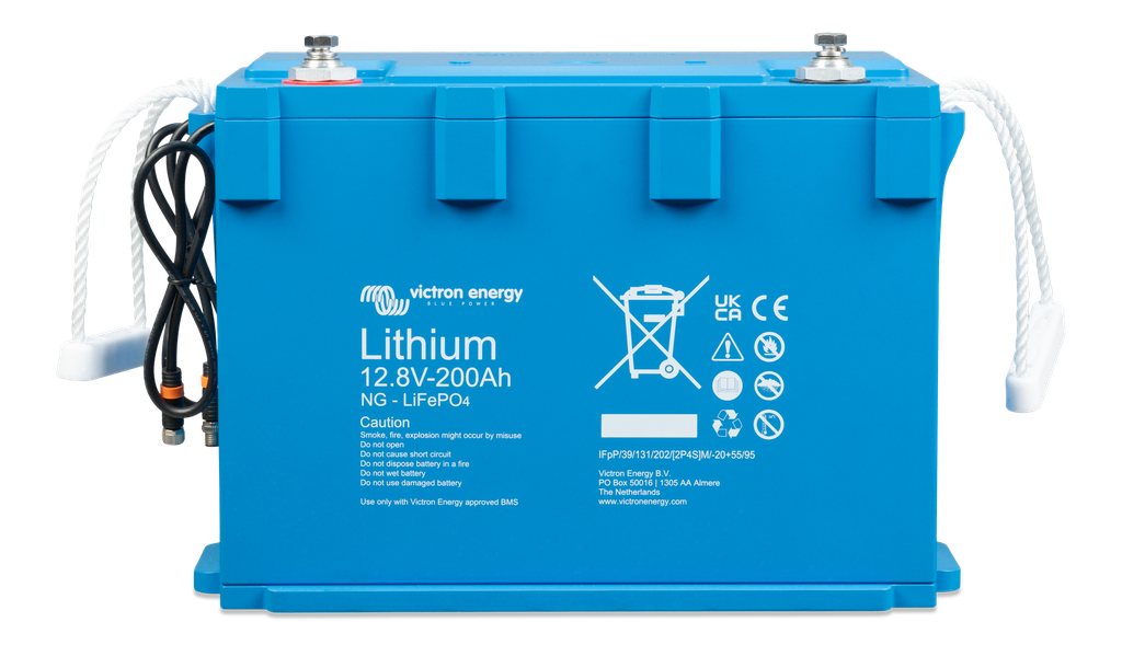 LiFePO4 Battery 12.8V 200Ah NG (front-angle) 