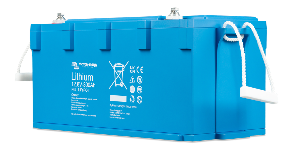 LiFePO4 Battery 12.8V 300Ah NG (left) 