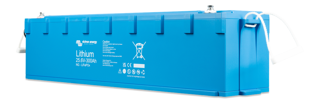 LiFePO4 Battery 25.6V 300Ah NG (left) 