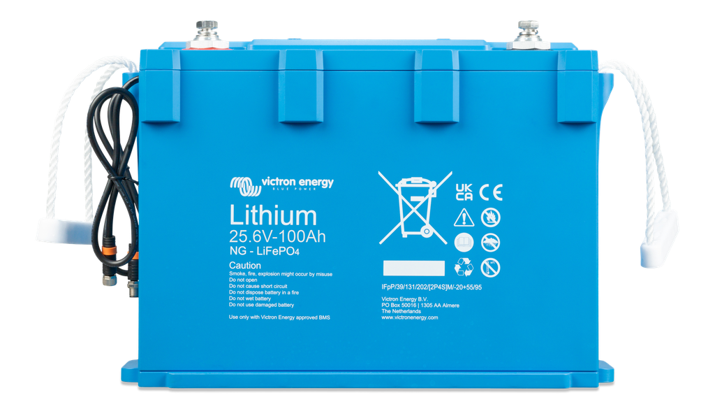 LiFePO4 Battery 25.6V 100Ah NG (front) 