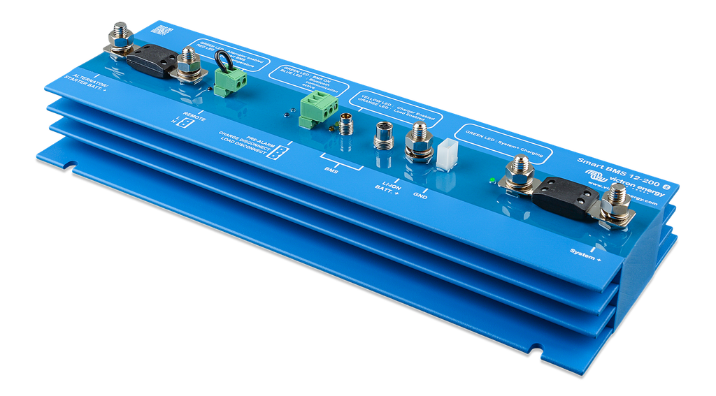 Smart BMS 12/200 (left) 