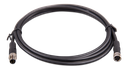 M8 circular connector MaleFemale 3 pole cable 2m (front)