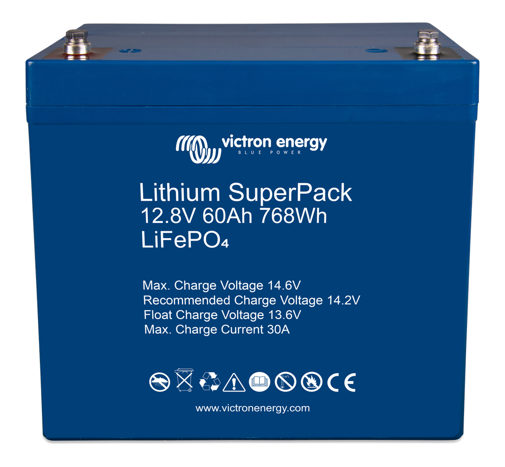 Lithium SuperPack 12,8V 60Ah 768Wh (front-angle)