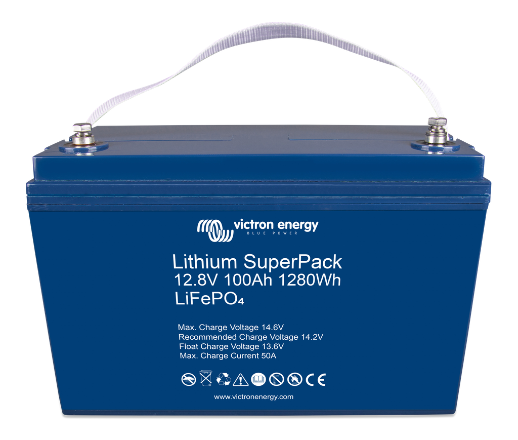 Lithium SuperPack 12,8V 100Ah 1280Wh (front-angle)