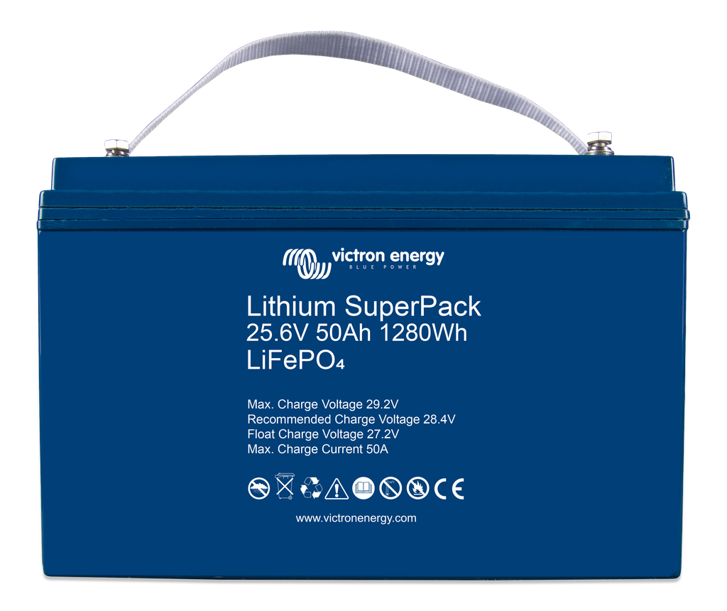 Lithium SuperPack 25.6V 50Ah 1280Wh (front) 