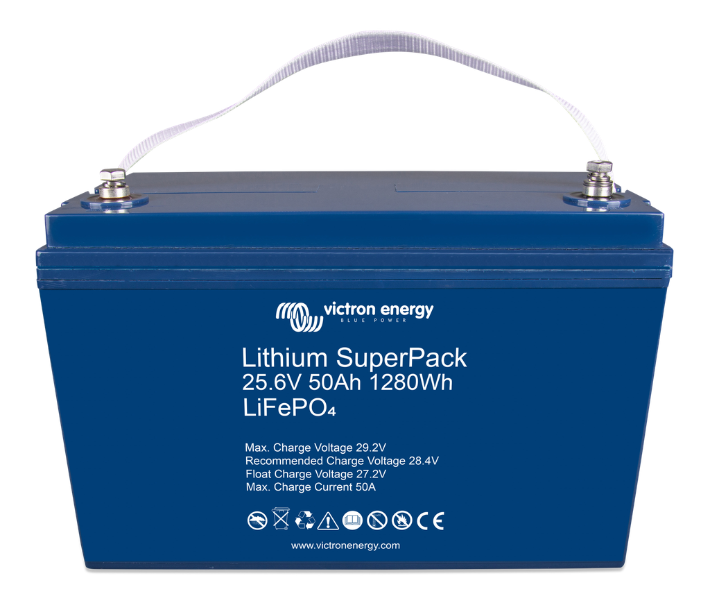 Lithium SuperPack 25.6V 50Ah 1280Wh (front-angle) 