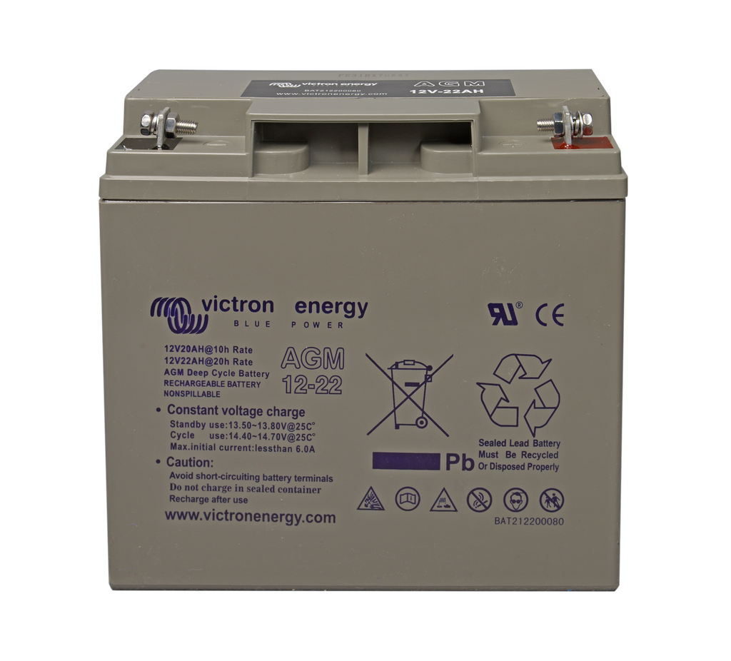 12V 22Ah AGM Battery (front)
