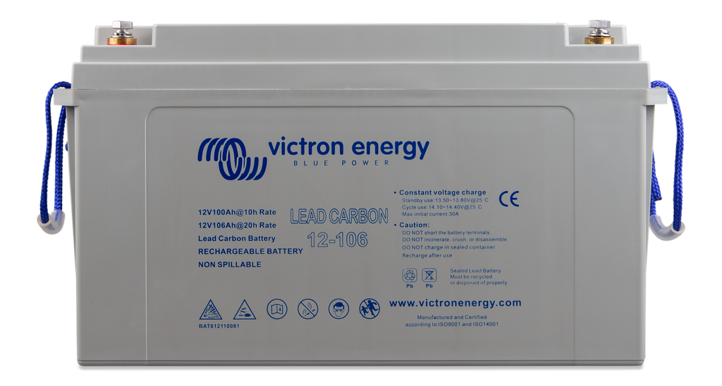 Lead-carbon battery 12V-106Ah - front