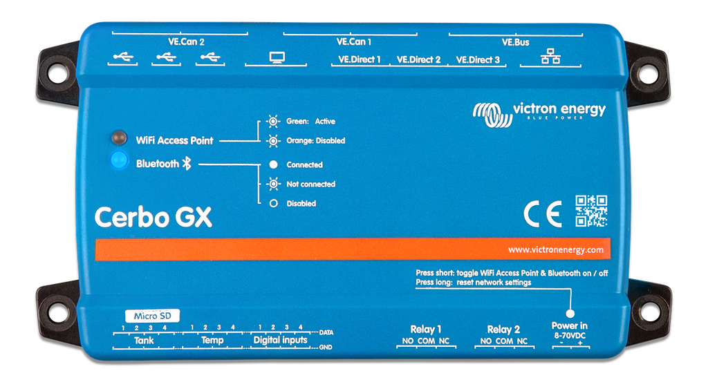 Cerbo GX MK2 (top) 