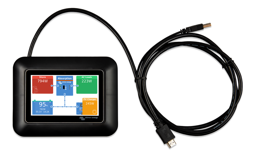 GX Touch adapter for CCGX cut-out (top-cable)nw 