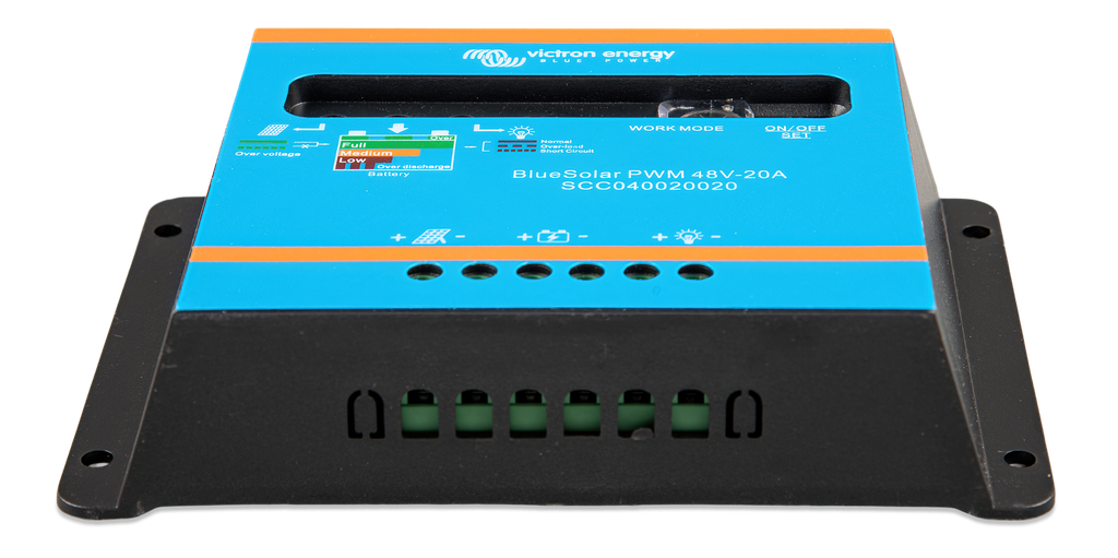 BlueSolar PWM-Light Charge Controller 48V-20A (front-angle) 