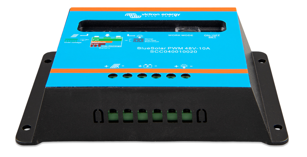 BlueSolar PWM-Light Charge Controller 48V-10A (front-angle) 