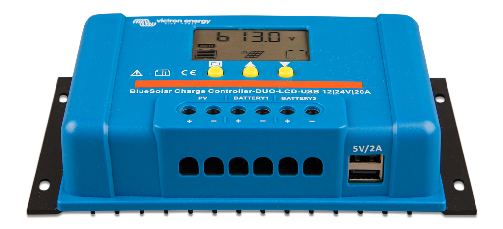 BlueSolar Charge Controller DUO LCD USB 12/24V-20A (front)