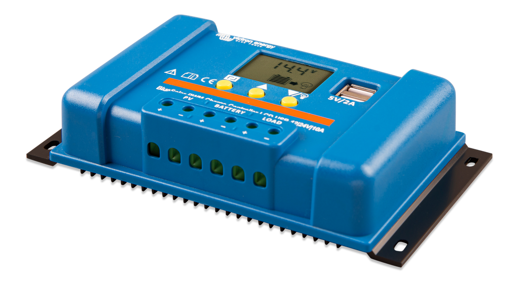 BlueSolar PWM Charge Controller LCD USB 12/24V-10A (left) 