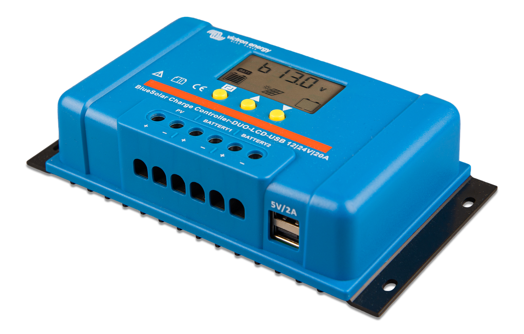 BlueSolar Charge Controller DUO LCD USB 12/24V-20A (left)