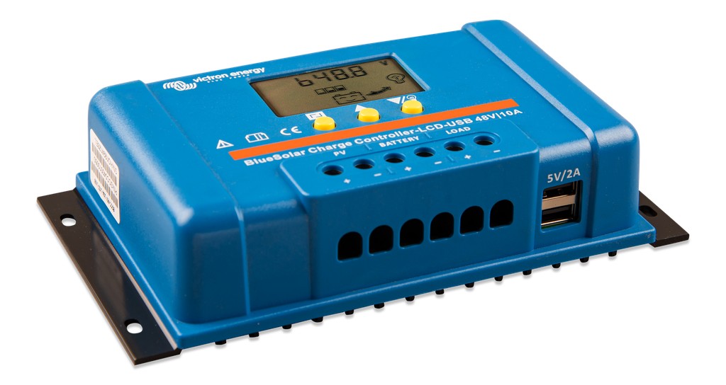 BlueSolar PWM Charge Controller LCD USB 48V-10A (right) 