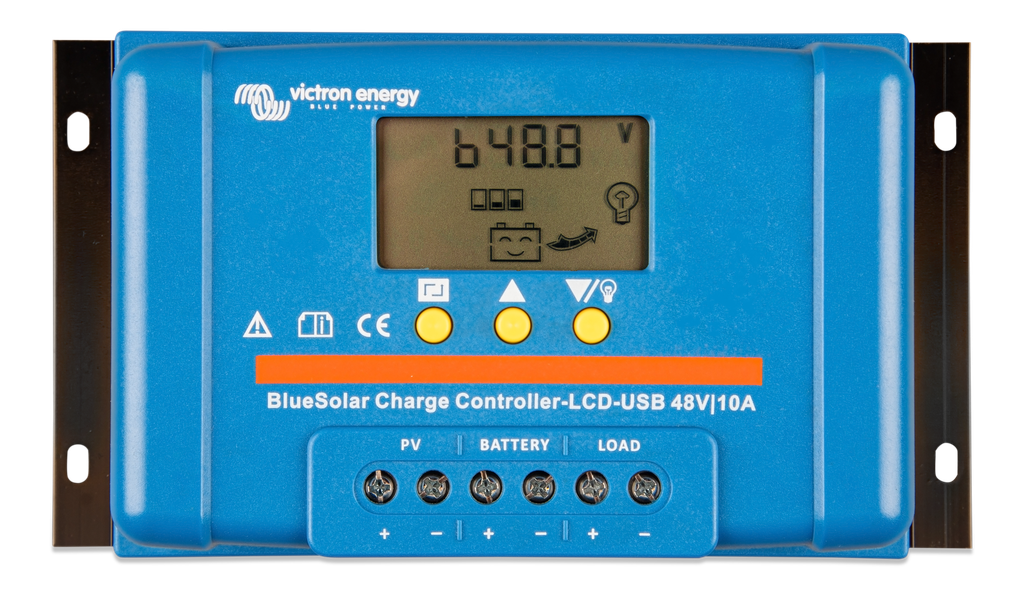 BlueSolar PWM Charge Controller LCD USB 48V-10A (top) 