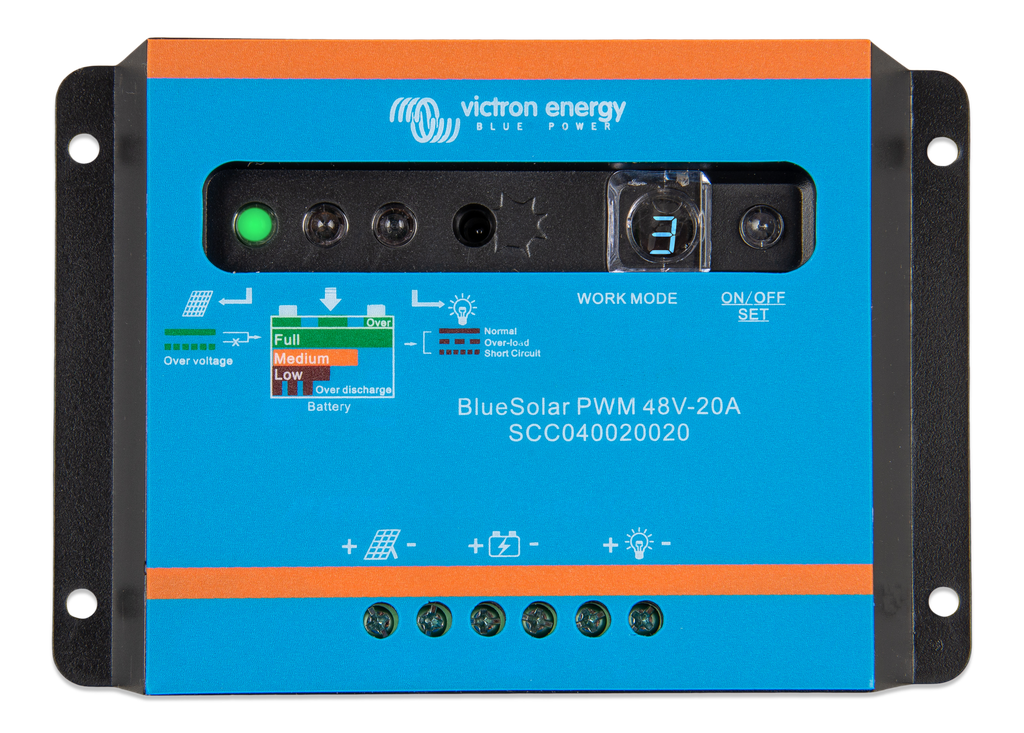 BlueSolar PWM-Light Charge Controller 48V-20A (top) 