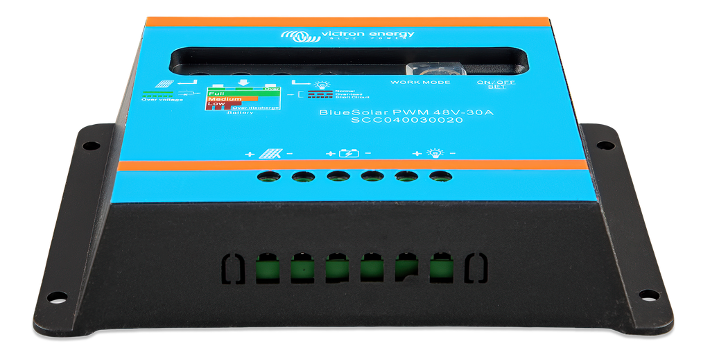 BlueSolar PWM-Light Charge Controller 48V-30A (front-angle) 