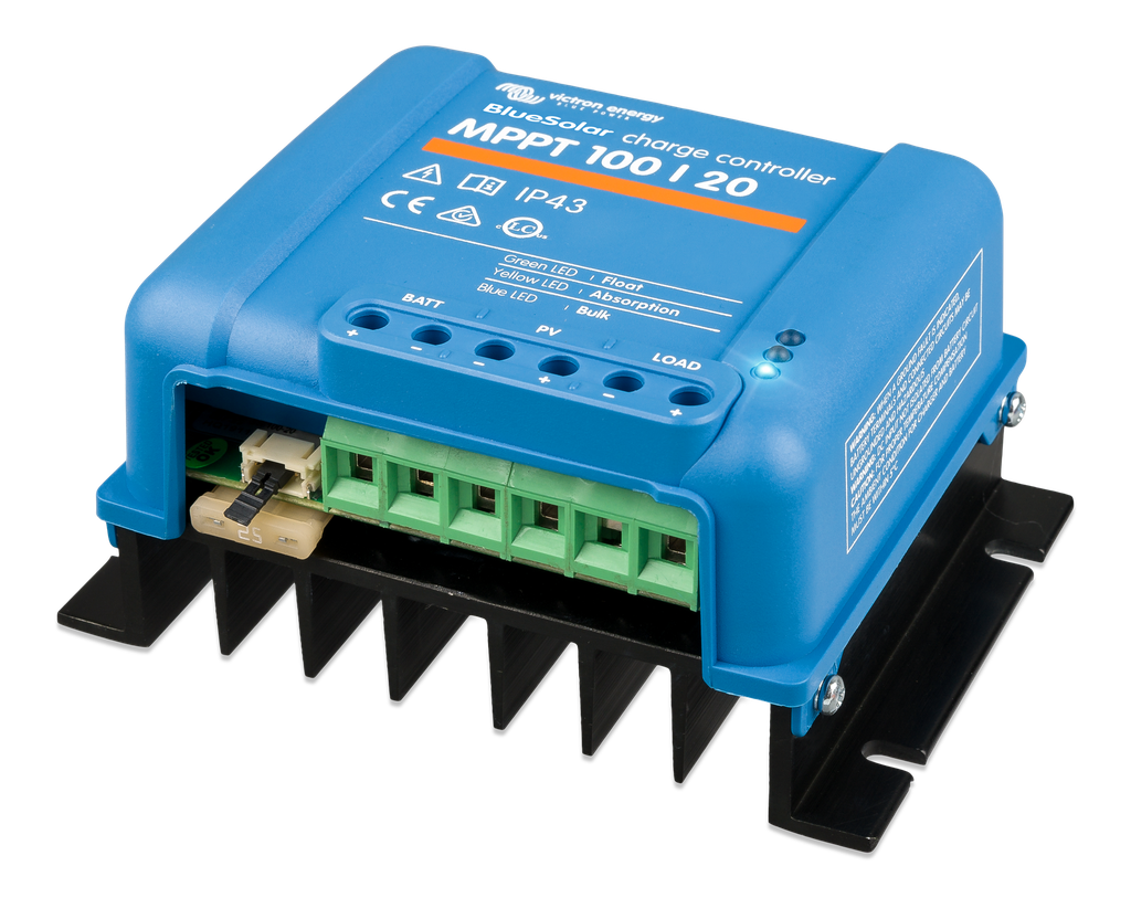 BlueSolar MPPT charge controller 100/20 (right) 