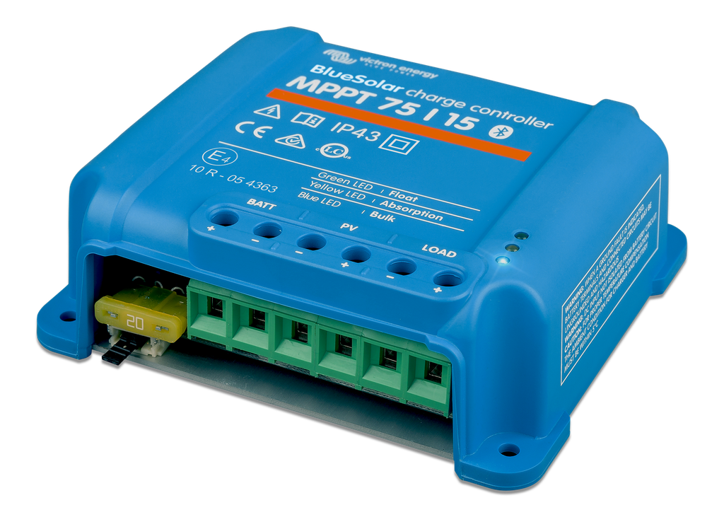 BlueSolar MPPT charge controller 75/15 (right) 